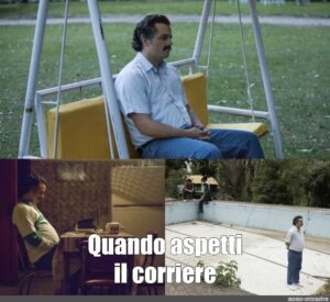 aspettare il corriere