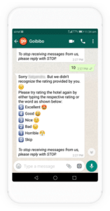 lasciare feedback su whatsapp