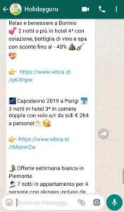 messaggi promozionali su whatsapp